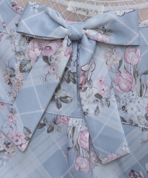 axes femme(アクシーズファム)の「チェック×フラワー柄ブラウス(シャツ/ブラウス・レディース・ミント/グレー/ピンク・FREE)」の8枚目の写真