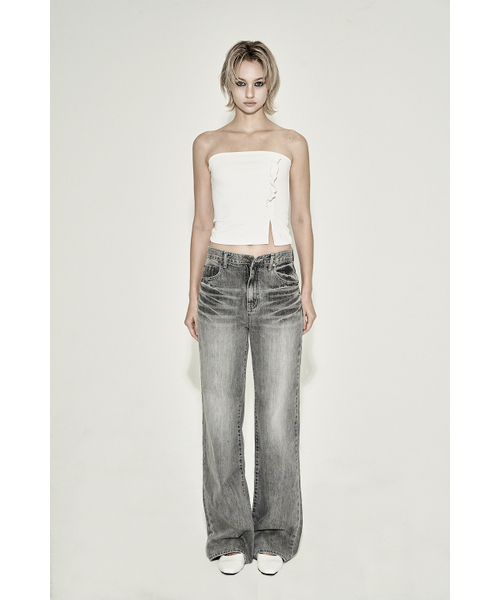 SYNERJYN(シナジン)の「RUFFLE SLIT TOP WHITE(Tシャツ/カットソー・レディース・その他・ONE SIZE)」の4枚目の写真