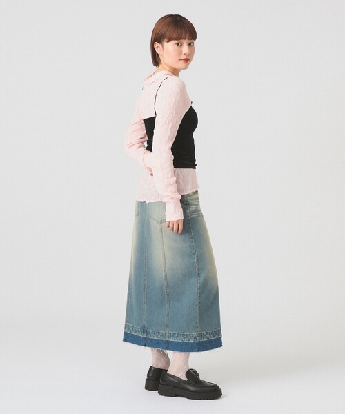 Ray BEAMS(レイビームス)の「2WAY ベロア カップ付き キャミソール(キャミソール・レディース・ベージュ/ブラック/ブルー・ONE SIZE)」の5枚目の写真