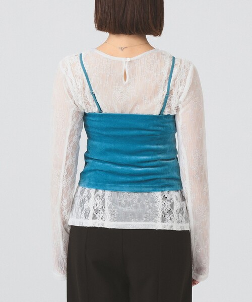 Ray BEAMS(レイビームス)の「2WAY ベロア カップ付き キャミソール(キャミソール・レディース・ベージュ/ブラック/ブルー・ONE SIZE)」の18枚目の写真