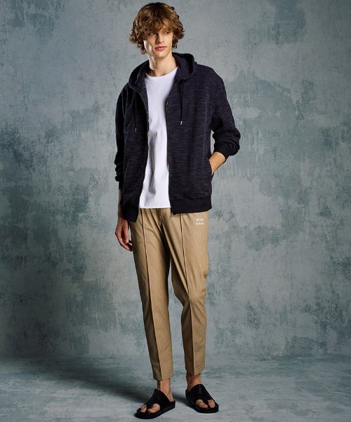 wjk（ダヴルジェイケイ）の「mpa4042- knit jacquard relax parker ニットジャカードパーカー(204 mw02i)（パーカー・メンズ・ブラック/ネイビー・S/XL/L/M）」の6枚目の写真