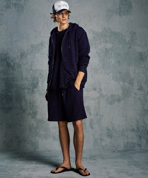 wjk（ダヴルジェイケイ）の「mpa4042- knit jacquard relax parker ニットジャカードパーカー(204 mw02i)（パーカー・メンズ・ブラック/ネイビー・S/XL/L/M）」の7枚目の写真