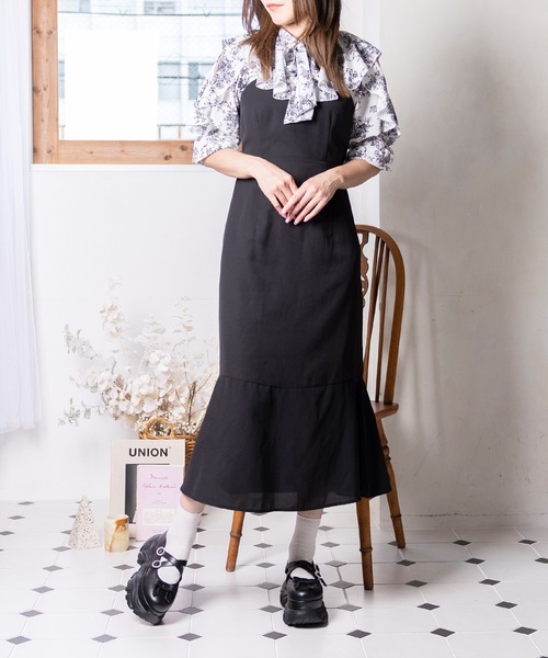 attagirl（アタガール）の「厚底スニーカーソールリボンシューズ（ドレスシューズ・レディース・ブラック/ホワイト・L/M/S/3L/LL）」の6枚目の写真
