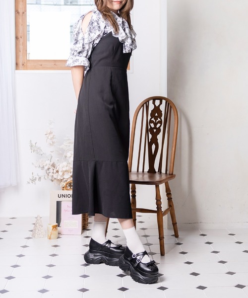 attagirl（アタガール）の「厚底スニーカーソールリボンシューズ（ドレスシューズ・レディース・ブラック/ホワイト・L/M/S/3L/LL）」の8枚目の写真