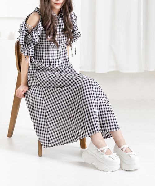 attagirl（アタガール）の「厚底スニーカーソールリボンシューズ（ドレスシューズ・レディース・ブラック/ホワイト・L/M/S/3L/LL）」の17枚目の写真