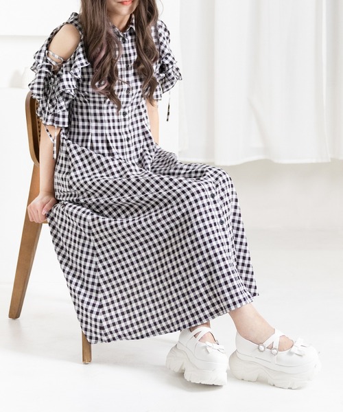attagirl（アタガール）の「厚底スニーカーソールリボンシューズ（ドレスシューズ・レディース・ブラック/ホワイト・L/M/S/3L/LL）」の19枚目の写真