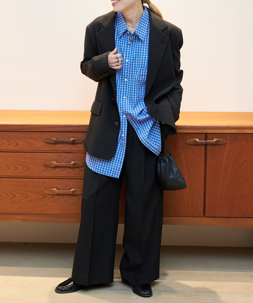 OUTDOOR PRODUCTS（アウトドアプロダクツ）の「≪/WEB・横浜店限定カラーあり≫ORDINARY タックワイドスラックス（スラックス・レディース・ベージュ/ブラック/チャコールグレー・40/38/36/34）」の15枚目の写真