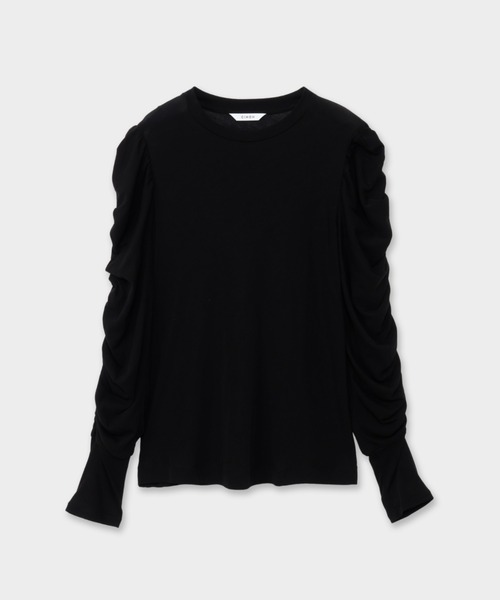CINOH(チノ)の「SHEF GATHERED SLEEVE LONG T SHIRT(Tシャツ/カットソー・レディース・ブラック/ホワイト・38)」の12枚目の写真