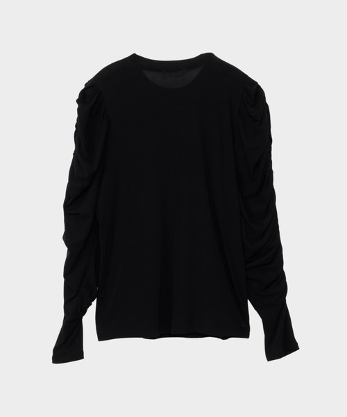 CINOH(チノ)の「SHEF GATHERED SLEEVE LONG T SHIRT(Tシャツ/カットソー・レディース・ブラック/ホワイト・38)」の13枚目の写真