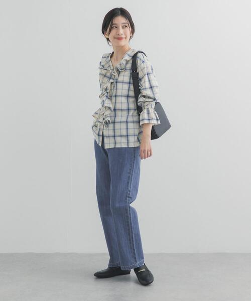 URBAN RESEARCH DOORS（アーバンリサーチドアーズ）の「デニムワイドパンツ（その他パンツ・レディース・ナチュラル/ライトインディゴブルー・MEDIUM/SMALL/LARGE）」の21枚目の写真