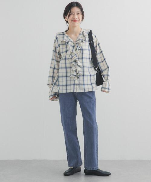 URBAN RESEARCH DOORS(アーバンリサーチドアーズ)の「デニムワイドパンツ(その他パンツ・レディース・ナチュラル/ライトインディゴブルー・MEDIUM/SMALL/LARGE)」の22枚目の写真
