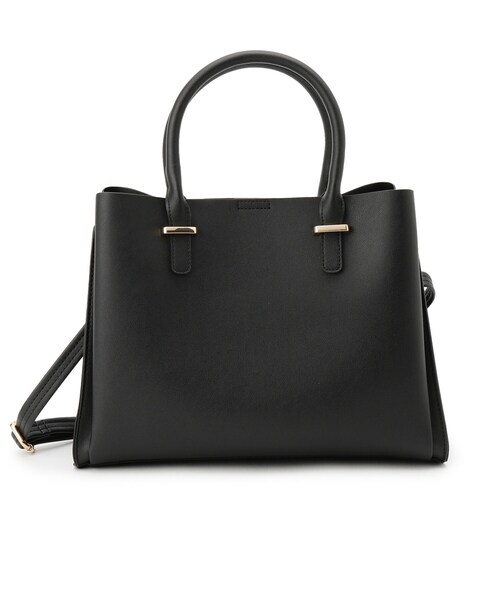 SHOO・LA・RUE（シューラルー）の「【2WAY】きれいめスタイルにマッチする 一枚革風 三層トートバッグ（トートバッグ・レディース・ブラック/グレー/ベージュ系4・00）」の21枚目の写真