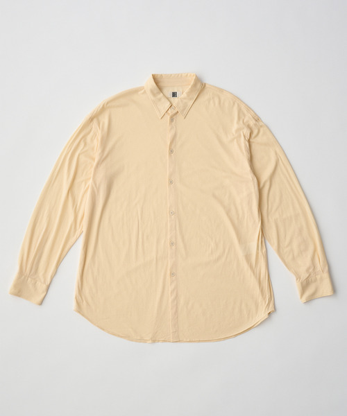 UNFIL(アンフィル)の「UNFIL アンフィル / twisted cotton sheer jersey fluid shirt ツイストコットンシアージャージーフルイドシャツ ブラウス / WXSP-UW124(シャツ/ブラウス・レディース・アッシュグレー/ベージュ系その他・1)」の2枚目の写真