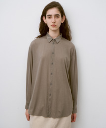 UNFIL アンフィル / twisted cotton sheer jersey fluid shirt ツイストコットンシアージャージーフルイドシャツ ブラウス / WXSP-UW124