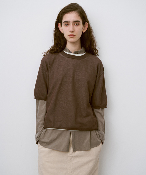 UNFIL(アンフィル)の「UNFIL アンフィル / twisted cotton sheer jersey fluid shirt ツイストコットンシアージャージーフルイドシャツ ブラウス / WXSP-UW124(シャツ/ブラウス・レディース・アッシュグレー/ベージュ系その他・1)」の10枚目の写真