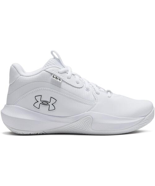 UNDER ARMOUR(アンダーアーマー)の「UAロックダウン7 AP(バスケットボール/KIDS)(スニーカー・キッズ・ホワイト・23.0cm/23.5cm/24.5cm/24.0cm/22.5cm)」の1枚目の写真