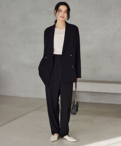 BARNYARDSTORM（バンヤードストーム）の「BARNYARDSTORM / キュプラフィブリルTブラウス【JAPAN FABRIC】（シャツ/ブラウス・レディース・オフホワイト/チャコールグレー・FREE）」の9枚目の写真