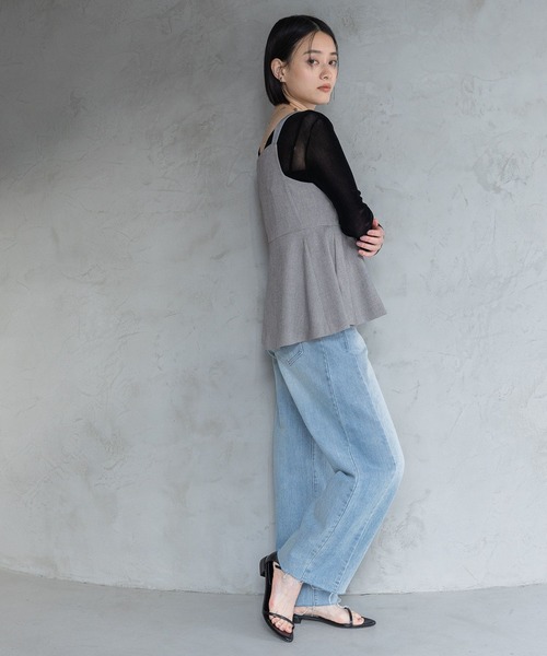 A part by（アパートバイ）の「【多機能】リネンライクベスト（ベスト・レディース・ブルー/ベージュ/ピンク系その他/ブラック系その他2・FREE）」の6枚目の写真