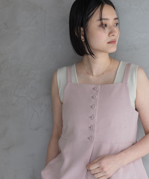 A part by（アパートバイ）の「【多機能】リネンライクベスト（ベスト・レディース・ブルー/ベージュ/ピンク系その他/ブラック系その他2・FREE）」の16枚目の写真