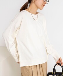 Rie Miller | 《手洗い可能》トレーナー風プルオーバーサイドZIP(ニット/セーター)