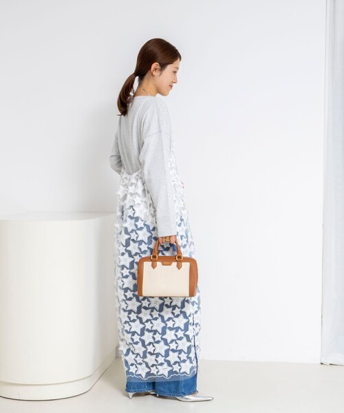 Rie Miller（リエミラー）の「《手洗い可能》トレーナー風プルオーバーサイドZIP（ニット/セーター・レディース・ネイビー/キナリ/ライトグレー・38）」の13枚目の写真