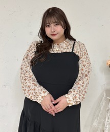 Louiosy（ルオシー）の「【大きいサイズ】チャーム付き花柄フリルブラウス（シャツ/ブラウス）」