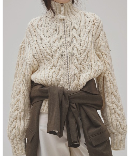 TODAYFUL（トゥデイフル）の「Volume Handknit Cardigan（カーディガン/ボレロ・レディース・ブラウン/キナリ・FREE）」の15枚目の写真