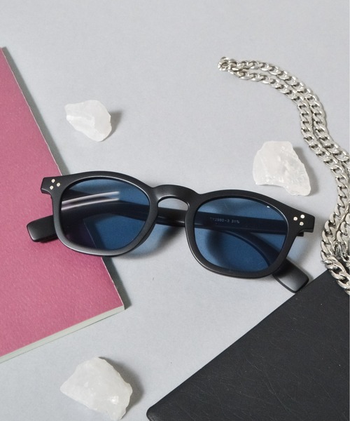 DOUBLE STEAL（ダブルスティール）の「【選べる2デザイン】カラーレンズサングラス(ウェリントン/クラウンパント)（サングラス・メンズ・ブラック系1/グリーン系2/モカ/ブルー系1/ブラック系2/ベージュ系1/クリア/グレー系その他/グレー系2/ブラウン系2・FREE）」の10枚目の写真