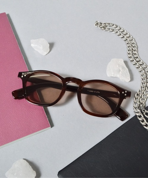 DOUBLE STEAL（ダブルスティール）の「【選べる2デザイン】カラーレンズサングラス(ウェリントン/クラウンパント)（サングラス・メンズ・ブラック系1/グリーン系2/モカ/ブルー系1/ブラック系2/ベージュ系1/クリア/グレー系その他/グレー系2/ブラウン系2・FREE）」の6枚目の写真