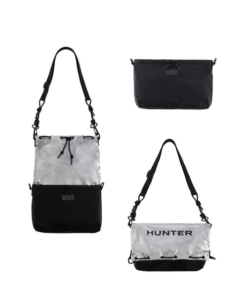 HUNTER（ハンター）の「トラベル マルチファンクション サコッシュ（ボディバッグ/ウエストポーチ・レディース・ホワイト×シルバー/ブラック×シルバー・ONE）」の2枚目の写真