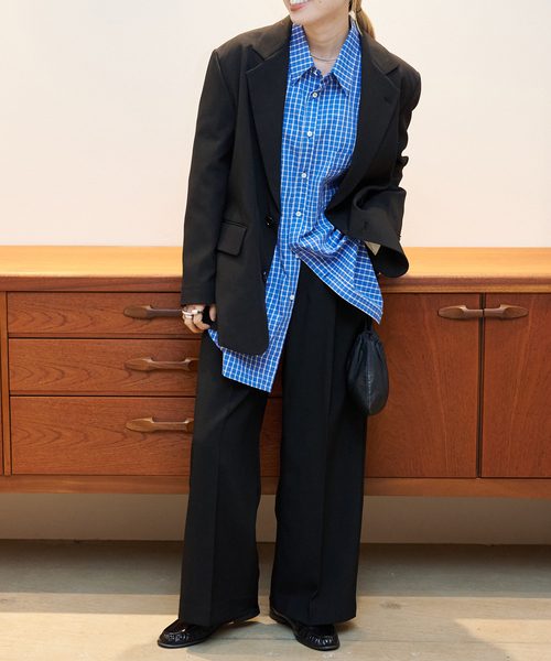 OUTDOOR PRODUCTS(アウトドアプロダクツ)の「≪ WEB限定追加 ≫ORDINARY タックワイドスラックス(スラックス・レディース・ブラック・40/38/36/34)」の10枚目の写真