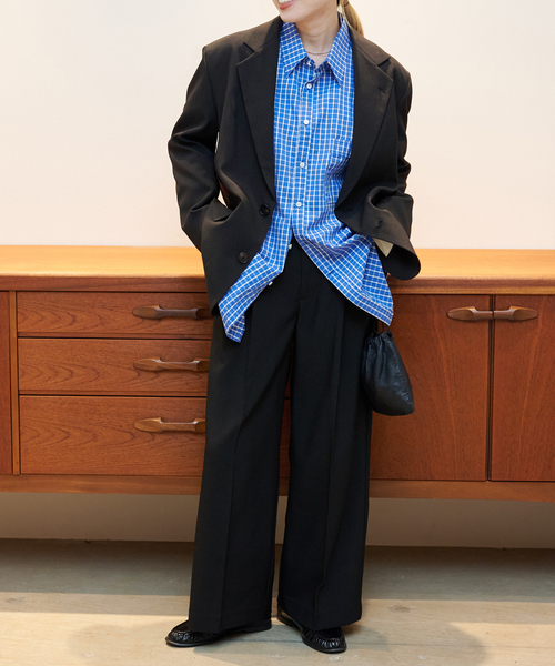 OUTDOOR PRODUCTS(アウトドアプロダクツ)の「≪ WEB限定追加 ≫ORDINARY タックワイドスラックス(スラックス・レディース・ブラック・40/38/36/34)」の11枚目の写真