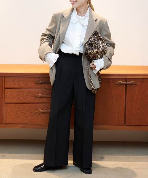 OUTDOOR PRODUCTS(アウトドアプロダクツ)の「≪ WEB限定追加 ≫ORDINARY タックワイドスラックス(スラックス・レディース・ブラック・40/38/36/34)」の15枚目の写真