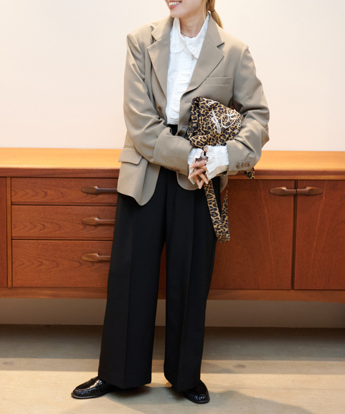 OUTDOOR PRODUCTS(アウトドアプロダクツ)の「≪ WEB限定追加 ≫ORDINARY タックワイドスラックス(スラックス・レディース・ブラック・40/38/36/34)」の20枚目の写真