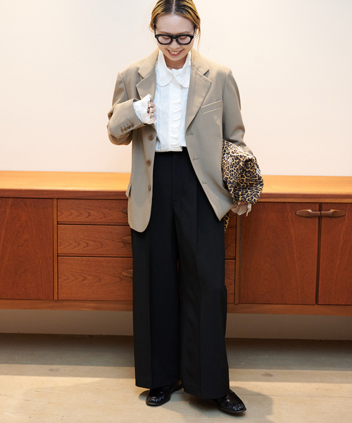 OUTDOOR PRODUCTS(アウトドアプロダクツ)の「≪ WEB限定追加 ≫ORDINARY タックワイドスラックス(スラックス・レディース・ブラック・40/38/36/34)」の21枚目の写真