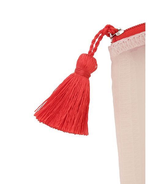 LILY BROWN（リリーブラウン）の「CAT刺繍シアーポーチ（ポーチ・レディース・イエロー/ホワイト/ピンク・F）」の7枚目の写真