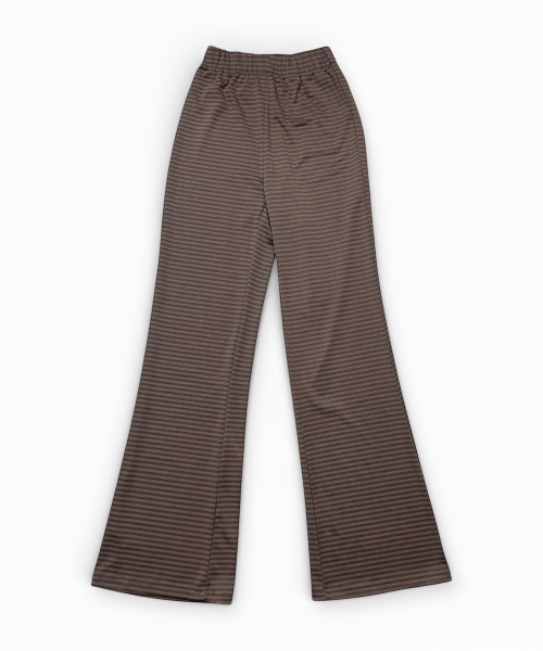 BORN SLIPPY(ボーンスリッピー)の「Stripe Flare Lounge Pants (Brown)(スウェットパンツ・レディース・その他・FREE)」の1枚目の写真