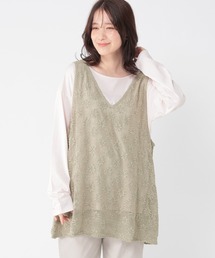 studio CLIP | メッシュジャガードチュニックベスト(ベスト)