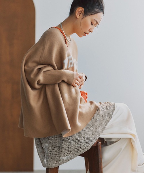 studio CLIP(スタディオクリップ)の「メッシュジャガードチュニックベスト(ベスト・レディース・カーキ/オフホワイト・FREE)」の18枚目の写真