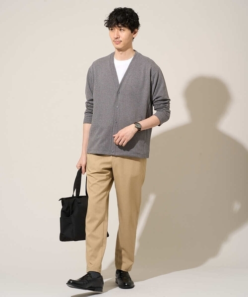 a.v.v（アーヴェヴェ）の「【イージーケア/洗濯機で洗える/毛玉になりにくい】ガーターカーディガン（カーディガン/ボレロ・メンズ・チャコールグレー/ダークインディゴブルー/ライトグレー・48/50/46）」の17枚目の写真