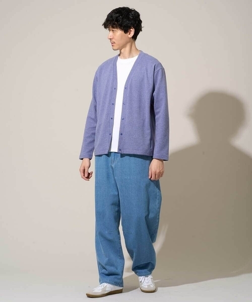 a.v.v（アーヴェヴェ）の「【イージーケア/洗濯機で洗える/毛玉になりにくい】ガーターカーディガン（カーディガン/ボレロ・メンズ・チャコールグレー/ダークインディゴブルー/ライトグレー・48/50/46）」の4枚目の写真