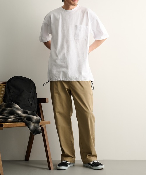 Goodwear（グッドウェア）の「【Goodwear】ドロスト ポケ付きS/S BIG TEE 2W7-16200（Tシャツ/カットソー・メンズ・ホワイト/ブラック/杢グレー・M/L/XL）」の15枚目の写真