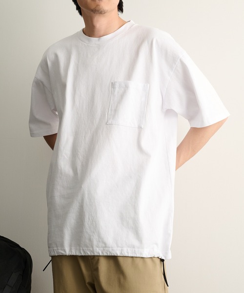 Goodwear（グッドウェア）の「【Goodwear】ドロスト ポケ付きS/S BIG TEE 2W7-16200（Tシャツ/カットソー・メンズ・ホワイト/ブラック/杢グレー・M/L/XL）」の10枚目の写真