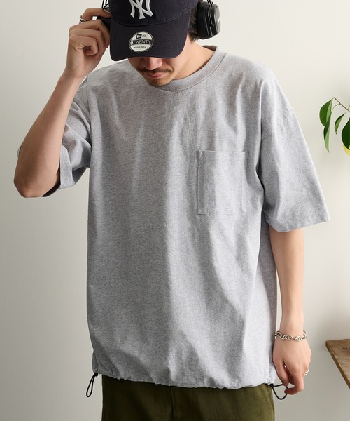 Goodwear（グッドウェア）の「【Goodwear】ドロスト ポケ付きS/S BIG TEE 2W7-16200（Tシャツ/カットソー・メンズ・ホワイト/ブラック/杢グレー・M/L/XL）」の19枚目の写真