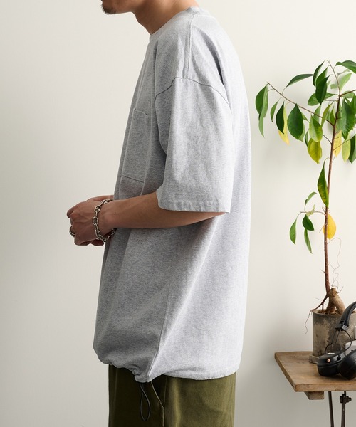 Goodwear（グッドウェア）の「【Goodwear】ドロスト ポケ付きS/S BIG TEE 2W7-16200（Tシャツ/カットソー・メンズ・ホワイト/ブラック/杢グレー・M/L/XL）」の22枚目の写真