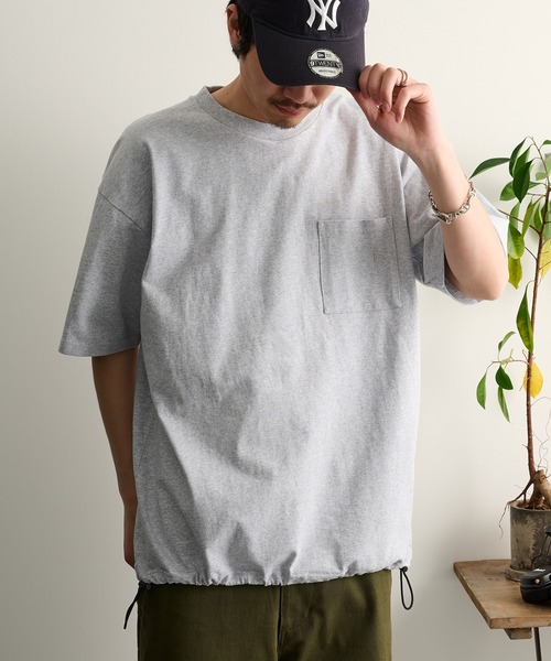Goodwear（グッドウェア）の「【Goodwear】ドロスト ポケ付きS/S BIG TEE 2W7-16200（Tシャツ/カットソー・メンズ・ホワイト/ブラック/杢グレー・M/L/XL）」の20枚目の写真