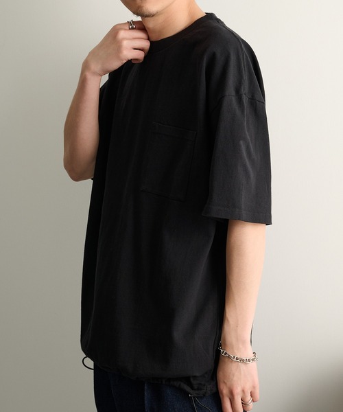 Goodwear（グッドウェア）の「【Goodwear】ドロスト ポケ付きS/S BIG TEE 2W7-16200（Tシャツ/カットソー・メンズ・ホワイト/ブラック/杢グレー・M/L/XL）」の7枚目の写真