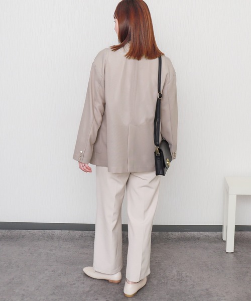 libelle more（リベル モア）の「メッシュジャガードシアーテーラードジャケット（テーラードジャケット・レディース・ブラック/ベージュ/ネイビー/オフホワイト/ブラウン・M/L）」の16枚目の写真