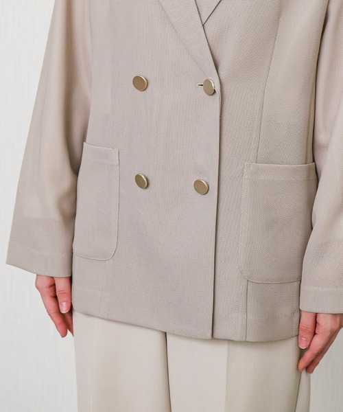 libelle more（リベル モア）の「メッシュジャガードシアーテーラードジャケット（テーラードジャケット・レディース・ブラック/ベージュ/ネイビー/オフホワイト/ブラウン・M/L）」の20枚目の写真