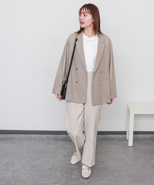 libelle more（リベル モア）の「メッシュジャガードシアーテーラードジャケット（テーラードジャケット・レディース・ブラック/ベージュ/ネイビー/オフホワイト/ブラウン・M/L）」の14枚目の写真